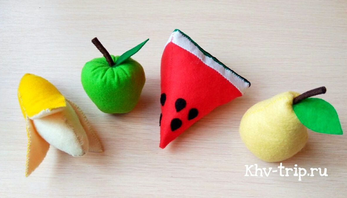 Фрукты из фетра своими руками выкройка Фрукты из фетра мастер-класс