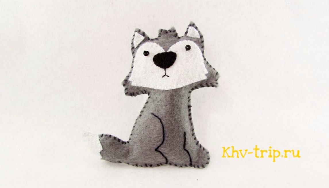 Волк из фетра выкройка Игрушка волк из фетра выкройка и мастер-класс