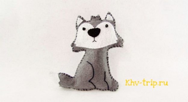 Игрушка волк из фетра выкройка и мастер-класс