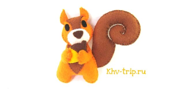 белка из фетра: выкройка и мастер-класс