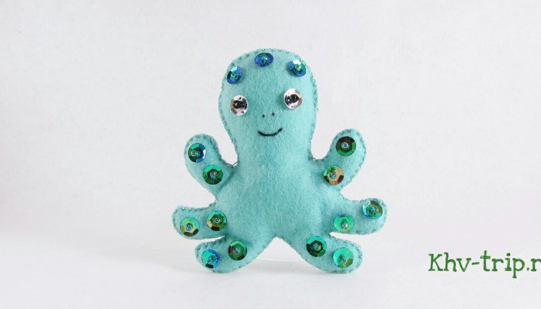Осьминог из фетра выкройка Осьминог из фетра выкройка