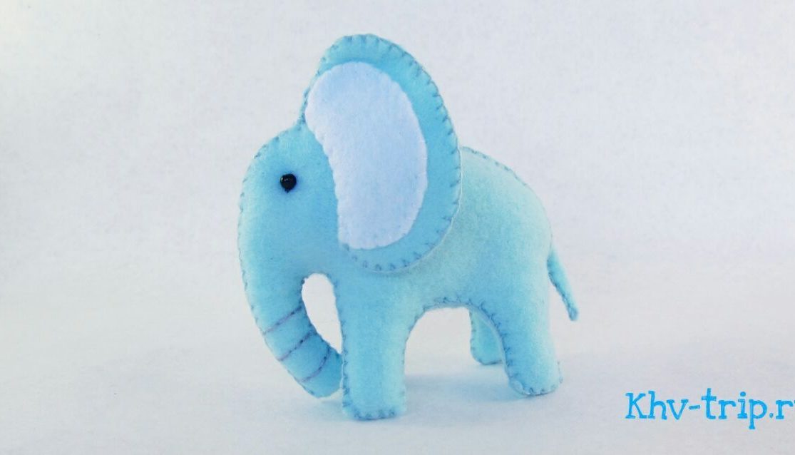 Игрушка из фетра: слон с выкройкой