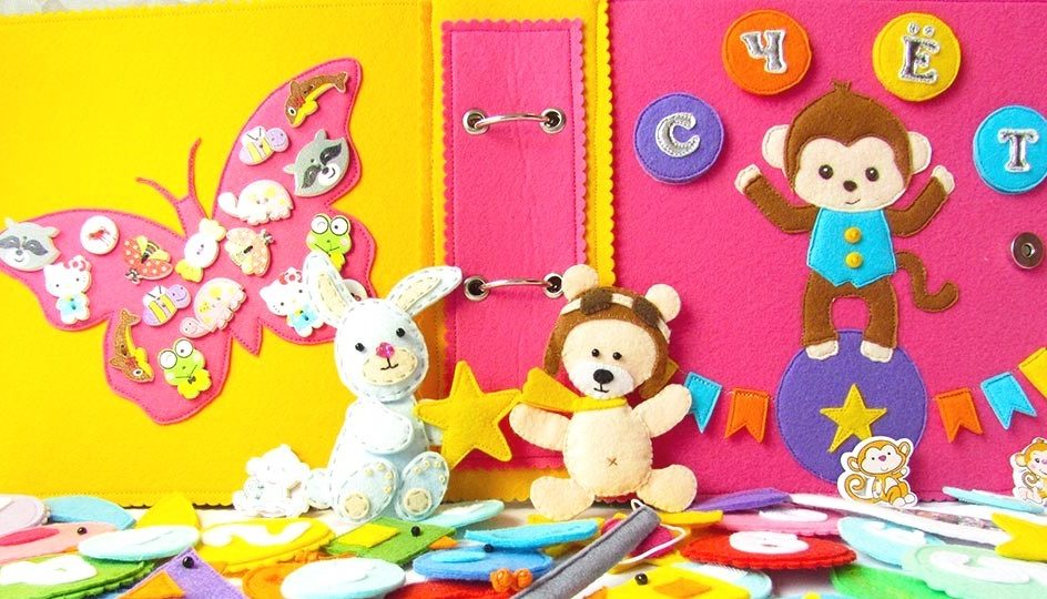 развивающая мягкая книжка из фетра